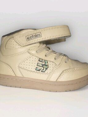 ETNIES Youth Skate SHOES Toddler Size 10 Lace Up Kids TAN/CAMO
